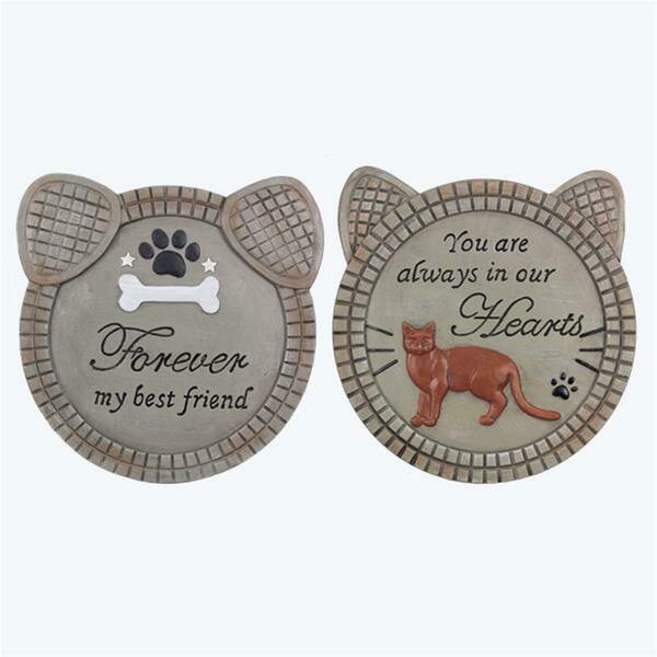 Patio Trasero Cement Pet Stepping Stone, 2 Assortment PA4267164